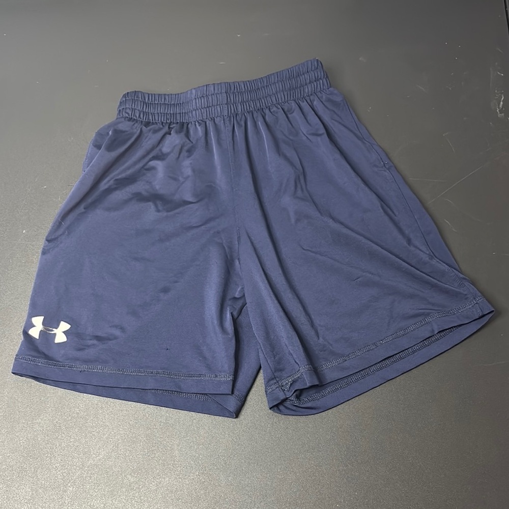 Under Armour - Athletic Shorts - Blue w/ Logo - Boys YSM